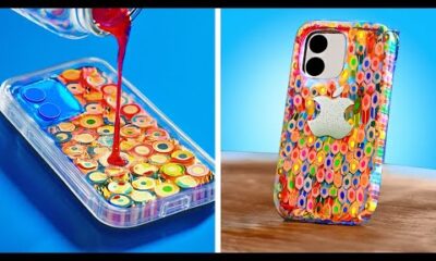 🎨 CREA TU PROPIA FUNDA DE TELÉFONO ARCOÍRIS – ¡IDEAS DE BRICOLAJE SENCILLAS! 😍📱