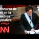 “Hoy el país es radicalmente distinto a lo que era hace un año”: Milei en la Asamblea Legislativa