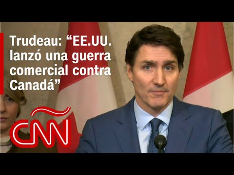 Mira cómo responde Trudeau a Trump por aranceles: “EE.UU. lanzó una guerra comercial contra Canadá”
