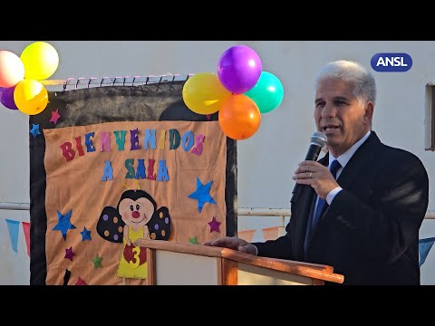 Claudio Poggi, gobernador de San Luis – La escuela ‘Misiones’ inauguró su tan ansiada Sala de 3 años