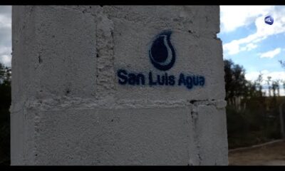 Claudio Poggi inauguró la manga de provisión de agua cruda en San Martín