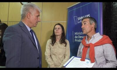 El Gobierno entregó créditos del CFI a proyectos productivos de La Punta y La Toma.