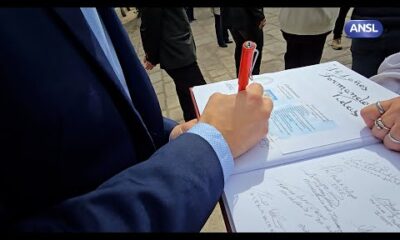 Claudio Poggi participó del acto por el aniversario de la Escuela Normal, Paula Domínguez Bazán