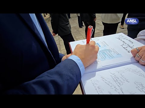 Claudio Poggi participó del acto por el aniversario de la Escuela Normal, Paula Domínguez Bazán