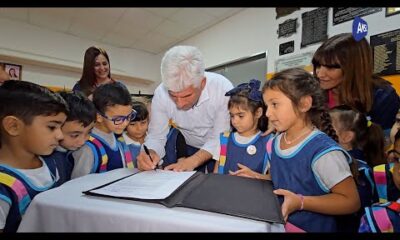 El gobernador Claudio Poggi firmó un llamado a licitación en la Escuela N°34 en Villa Mercedes