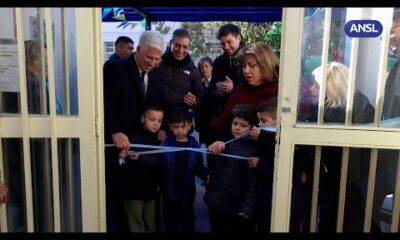 Poggi y la comunidad de la escuela ‘Mitre’ estrenaron el nuevo nombre del jardín