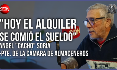 Angel “Cacho” Soria, pte. de la cámara de almaceneros en una charla de antología