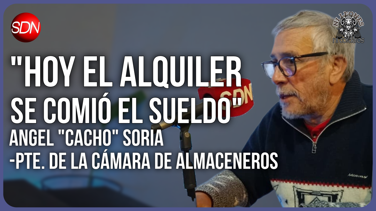 Angel “Cacho” Soria, pte. de la cámara de almaceneros en una charla de antología