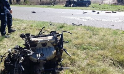 San Luis: Mujer chocó en la Ruta 9 tras distraerse con el celular