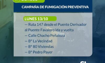 La Municipalidad de San Luis informa sobre la campaña de fumigación