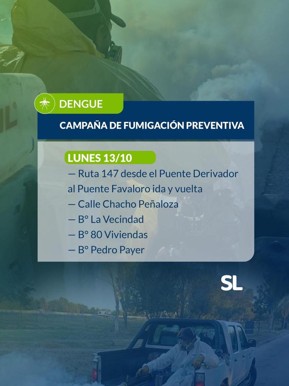 La Municipalidad de San Luis informa sobre la campaña de fumigación La Municipalidad de San Luis informa sobre la campaña de fumigación