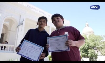 Blas Sosa y Gael Orteu, estudiantes de 1er año