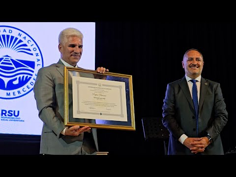 La UNViMe inauguró sus primeras jornadas y distinguió al gobernador Poggi como Profesor Honorario