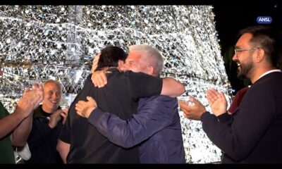 Con el acompañamiento del Gobernador, Juana Koslay encendió el ‘Árbol de tus Sueños’