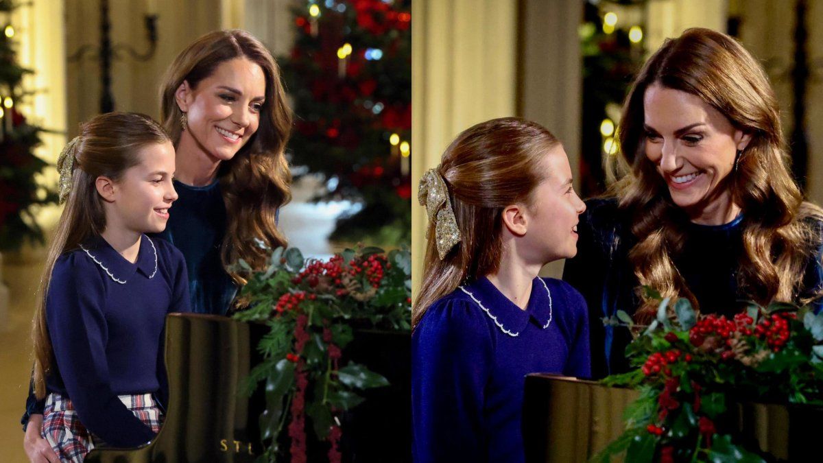 Kate Middleton reapareció públicamente en Navidad tocando el piano con su hija Charlotte