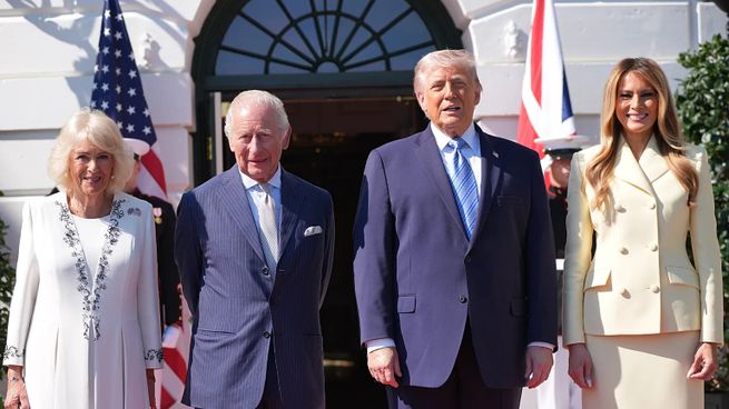 El rey Carlos III fue recibido en Washington por Donald Trump, en una visita clave para recomponer los lazos diplomáticos