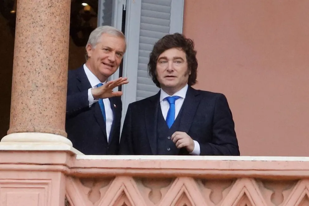 Javier Milei recibió a José Antonio Kast en la Casa Rosada