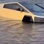 EEUU: sumergió su Tesla Cybertruck en un lago de Texas para probar el modo acuático y fue detenido por la policía
