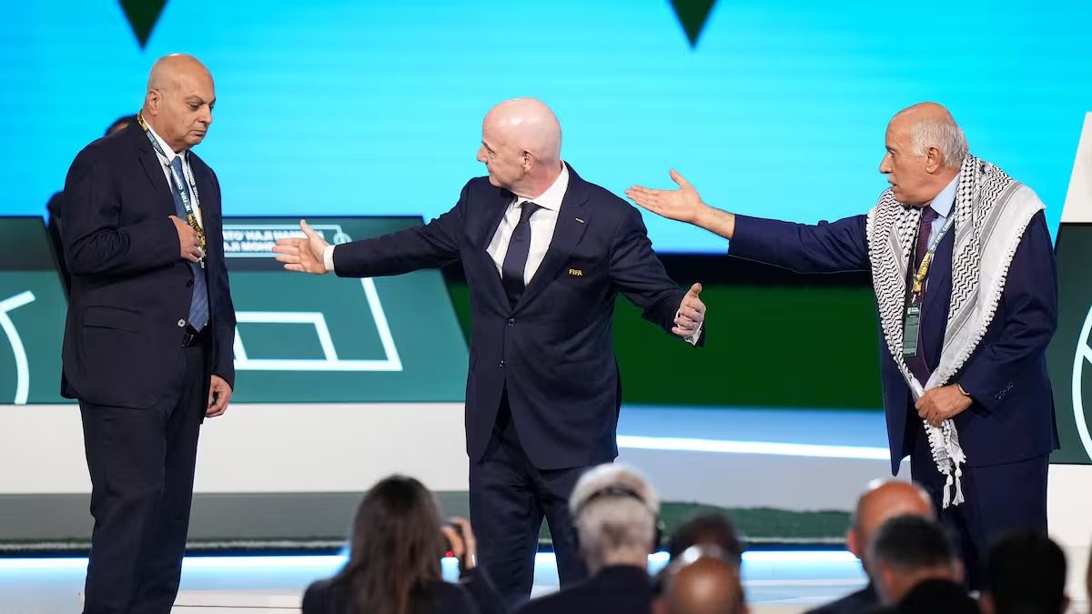 El tenso momento entre los representantes de Israel y Palestina en un congreso de la FIFA
