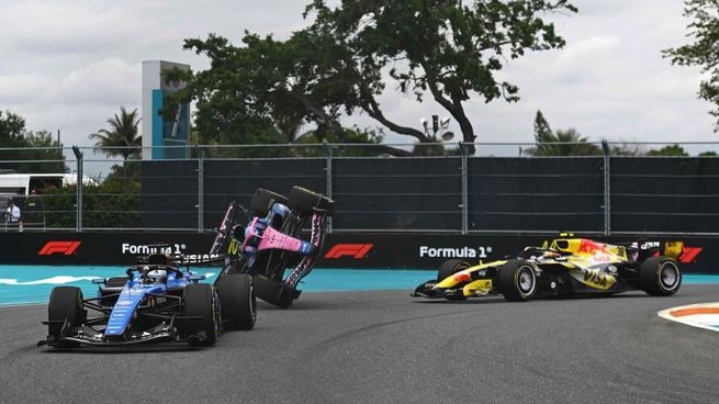 Video: el impactante choque y vuelco de Pierre Gasly de Alpine en el Gran Premio de Miami de Fórmula 1