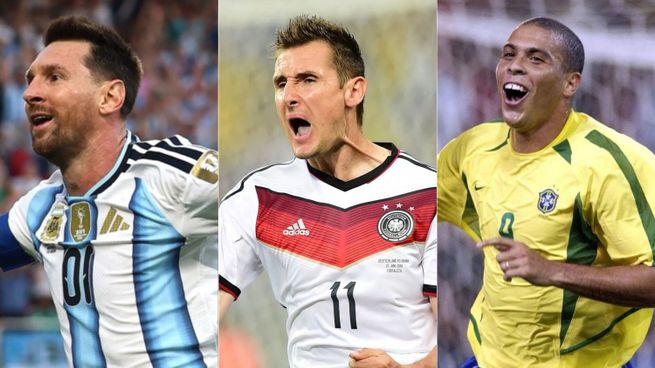 Messi, Mbappé, Klose, Ronaldo y más: quiénes son los máximos goleadores de la historia de los mundiales