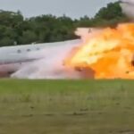 República Dominicana: la impresionante explosión de un jet privado en un aterrizaje de emergencia