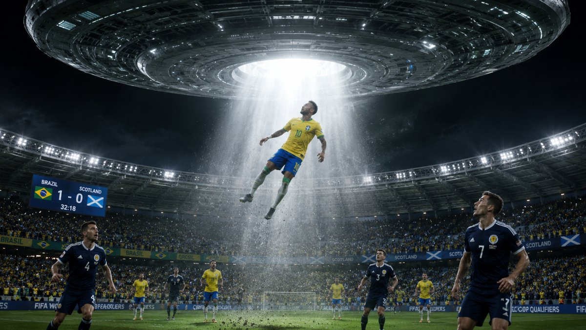 Un video hecho con IA anticipó cómo sería la abducción de Neymar en el Mundial 2026
