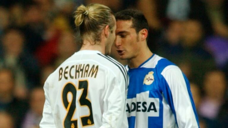 El día que Lionel Scaloni se quiso pelear con David Beckham en pleno partido