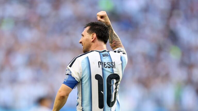 El gol de Lionel Messi con el que Argentina abrió el partido contra Cabo Verde