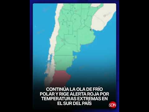 ¡Frío extremo en el sur! Alerta roja en la Patagonia por la ola polar