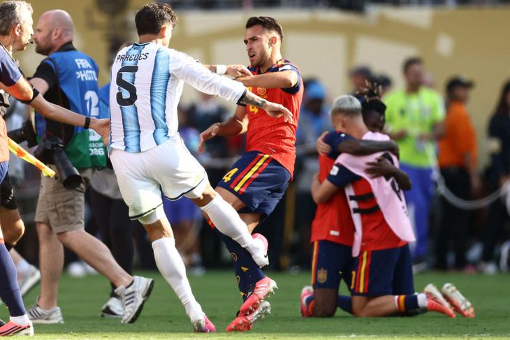Gavi, el español que peleó con Leandro Paredes en la final: "No tendría que ser sancionado"