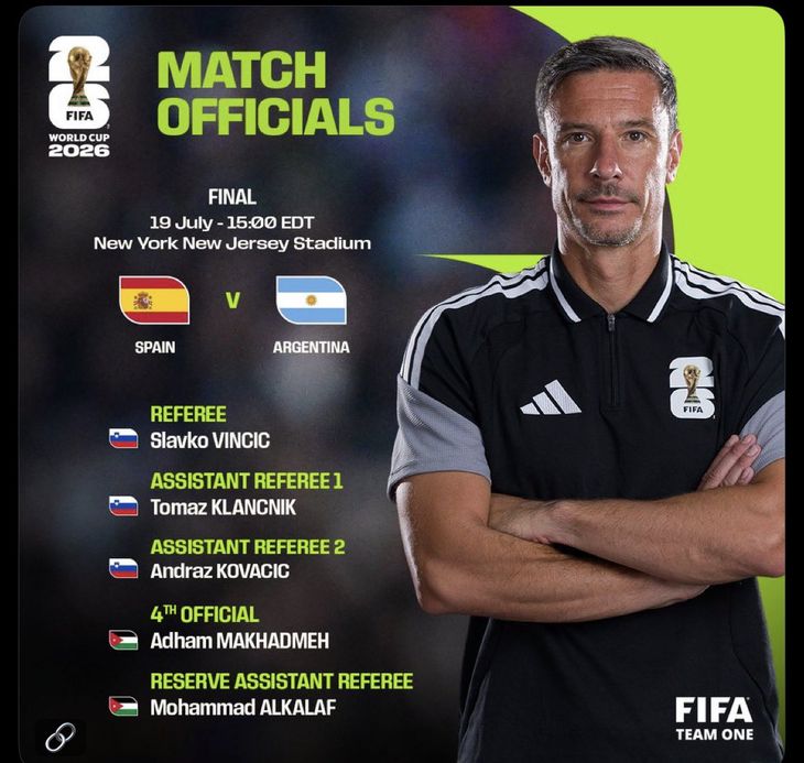 La FIFA confirmó al árbitro de la final Argentina-España: quién es y la polémica que lo marcó
