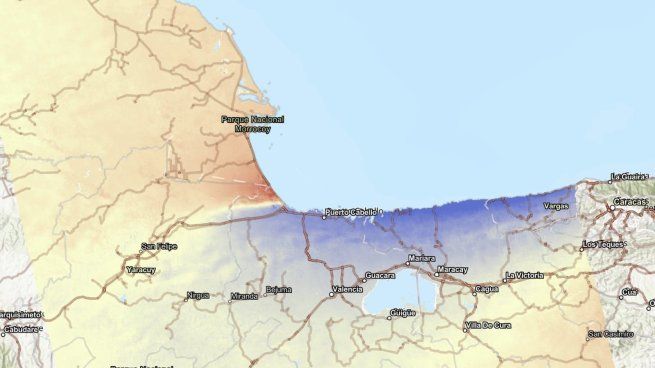 La NASA mostró un mapa con los desplazamientos de la superficie terrestre en Venezuela