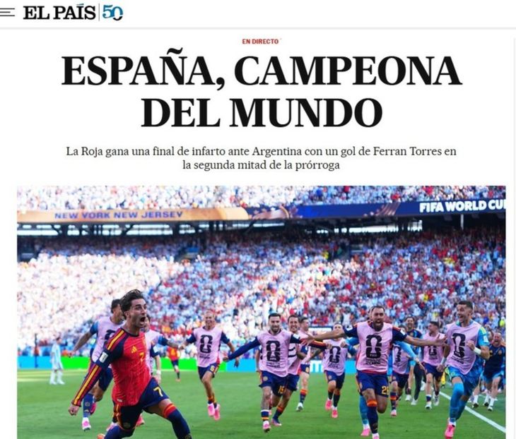 La reacción de la prensa española tras la consagración en el Mundial 2026: "Reyes de todos los tiempos"