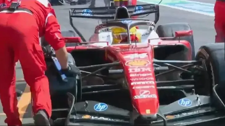 Lewis Hamilton reveló su reacción tras atropellar a un mecánico de Ferrari en boxes