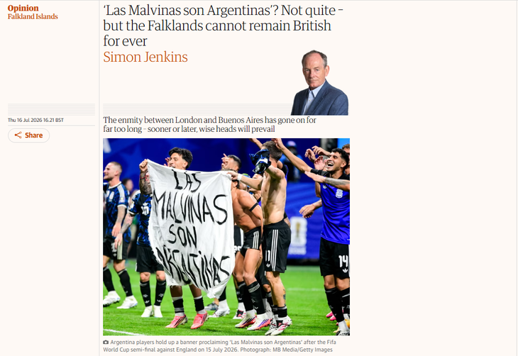 "No pueden ser británicas para siempre", el editorial de The Guardian que reavivó el debate sobre las Islas Malvinas